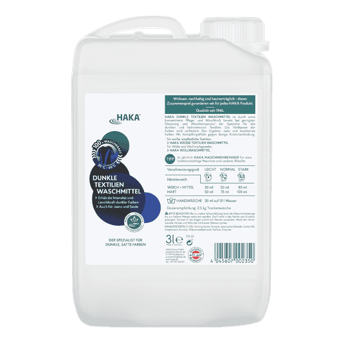 Dunkle Textilien Waschmittel 3 Liter Nachfüllkanister